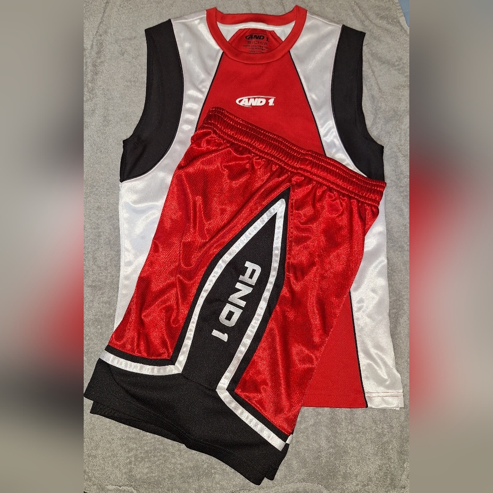 AND1 Red and Black Athletic Jersey